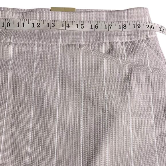Chico's Skort NWT Women's Size 3.5 (18) Josie Stretch Spring Stripe Pale Taupe - Picture 8 of 9